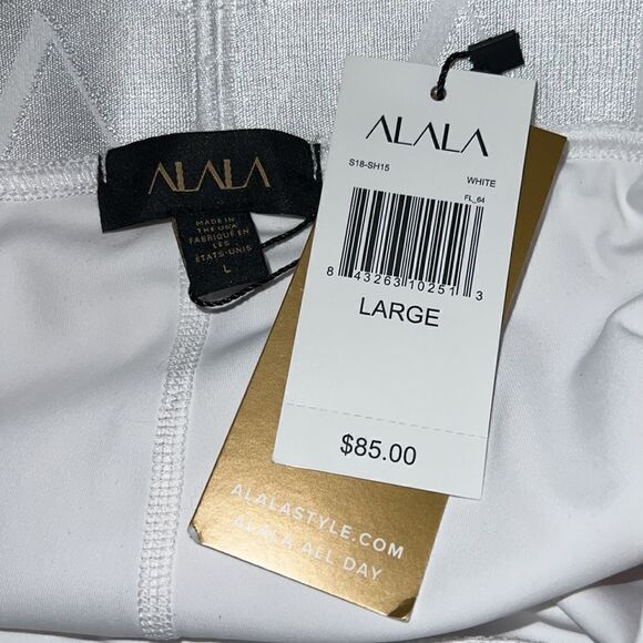 NWT ALALA Terry Short in White Large Revolve - Picture 11 of 14